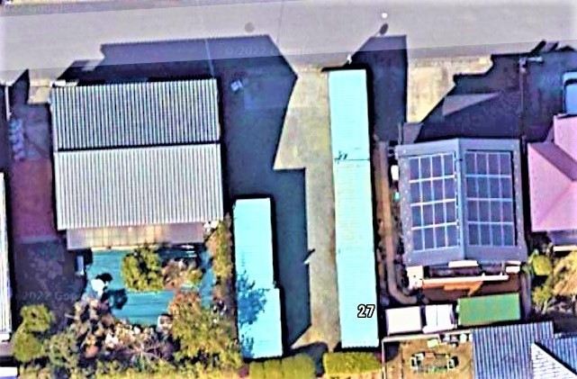 妻田西B施設を上空から見たイメージ